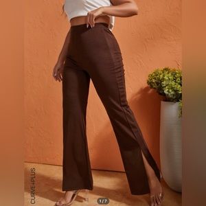 SBetro Plus High Waist Split Pants